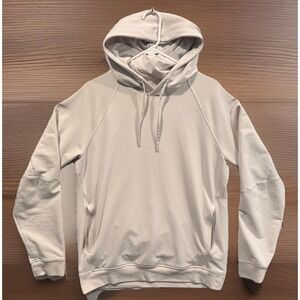Lululemon Mens City Sweat Pullover Hoodie Sz M Beige Active Stretch Gym Workout